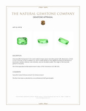2.03 Ct. Tsavorite Garnet from Tanzania Appraisal