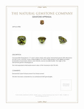 1.77 Ct. Demantoid Garnet from Madagascar Appraisal