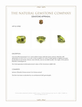 3.21 Ct. Yellowish Green Sphene (Titanite) from Madagascar Appraisal