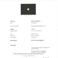 1.79 Ct. Cabochon Chrysoberyl from Madagascar Scan Report
