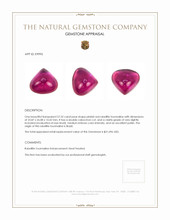57.32 Ct. Cabochon Rubellite Tourmaline from Brazil Appraisal