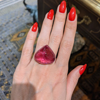 57.32 Ct. Cabochon Rubellite Tourmaline from Brazil Life Style