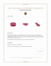 3.63 Ct. Purplish Pink Sapphire from Ceylon (Sri Lanka) Appraisal