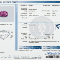 3.63 Ct. Purplish Pink Sapphire from Ceylon (Sri Lanka) Scan Report