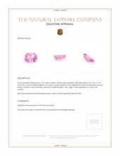 1.45 Ct. Pink Sapphire from Ceylon (Sri Lanka) Appraisal