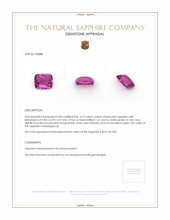 4.19 Ct. Pink Sapphire from Madagascar Appraisal