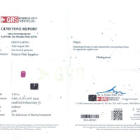 4.19 Ct. Pink Sapphire from Madagascar Scan Report