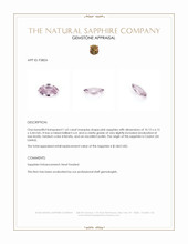 1.62 Ct. Pink Sapphire from Ceylon (Sri Lanka) Appraisal
