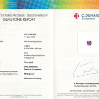 3.46 Ct. Pink Sapphire from Madagascar Scan Report