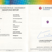 4.20 Ct. Pink Sapphire from Madagascar Scan Report