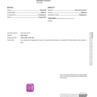 2.06 Ct. Pink Sapphire from Madagascar Scan Report