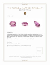 3.25 Ct. Purplish Pink Sapphire from Ceylon (Sri Lanka) Appraisal