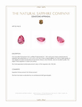 1.08 Ct. Padparadscha Sapphire from Ceylon (Sri Lanka) Appraisal