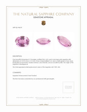 4.02 Ct. Pink Sapphire from Madagascar Appraisal