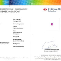 3.09 Ct. Pink Sapphire from Madagascar Scan Report