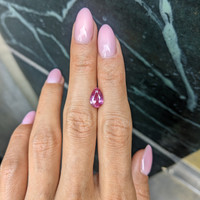 2.08 Ct. Purplish Pink Sapphire from Ceylon (Sri Lanka) Life Style