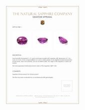 1.37 Ct. Purplish Pink Sapphire from Ceylon (Sri Lanka) Appraisal