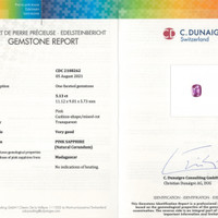 5.13 Ct. Pink Sapphire from Madagascar Scan Report