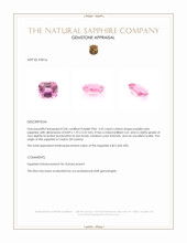 3.33 Ct. Purplish Pink Sapphire from Ceylon (Sri Lanka) Appraisal