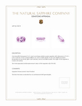 2.41 Ct. Pinkish Purple Sapphire from Ceylon (Sri Lanka) Appraisal