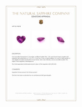 2.20 Ct. Purplish Pink Sapphire from Madagascar Appraisal