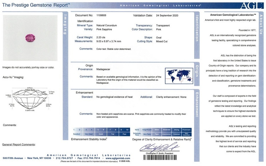 2.23 Ct. Pink Sapphire from Madagascar