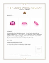 1.52 Ct. Purplish Pink Sapphire from Madagascar Appraisal