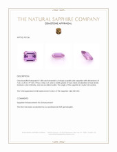 1.88 Ct. Purplish Pink Sapphire from Ceylon (Sri Lanka) Appraisal