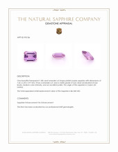1.88 Ct. Pinkish Purple Sapphire from Ceylon (Sri Lanka) Appraisal