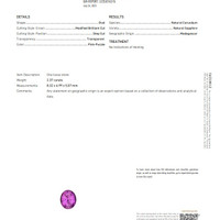 2.37 Ct. Pink Sapphire from Madagascar Scan Report