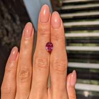 1.97 Ct. Purplish Pink Sapphire from Ceylon (Sri Lanka) Life Style