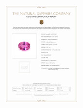1.41 Ct. Purplish Pink Sapphire from Ceylon (Sri Lanka) Scan Report