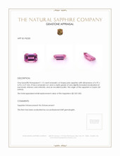 1.12 Ct. Purplish Pink Sapphire from Ceylon (Sri Lanka) Appraisal