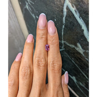 1.12 Ct. Purplish Pink Sapphire from Ceylon (Sri Lanka) Life Style
