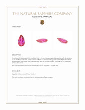 5.13 Ct. Pink Sapphire from Ceylon (Sri Lanka) Appraisal