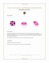 1.58 Ct. Purplish Pink Sapphire from Madagascar Appraisal