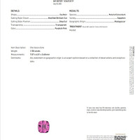 1.58 Ct. Purplish Pink Sapphire from Madagascar Scan Report