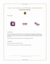 0.25 Ct. Pink Sapphire from Ceylon (Sri Lanka) Appraisal