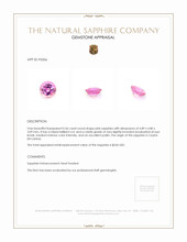 0.56 Ct. Pink Sapphire from Ceylon (Sri Lanka) Appraisal