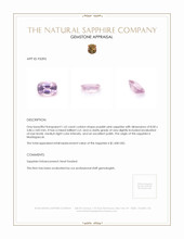 1.62 Ct. Purplish Pink Sapphire from Madagascar Appraisal