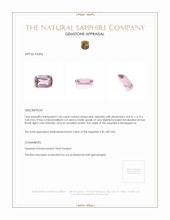 1.60 Ct. Pink Sapphire from Madagascar Appraisal