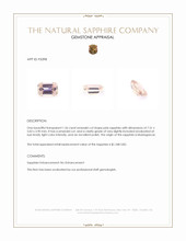 1.56 Ct. Pink Sapphire from Madagascar Appraisal