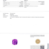 6.00 Ct. Pink Sapphire from Madagascar Scan Report