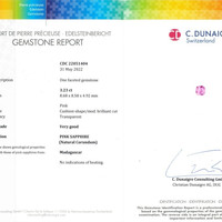 3.23 Ct. Pink Sapphire from Madagascar Scan Report