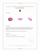 2.90 Ct. Pink Sapphire from Ceylon (Sri Lanka) Appraisal