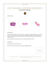 1.32 Ct. Purplish Pink Sapphire from Ceylon (Sri Lanka) Appraisal