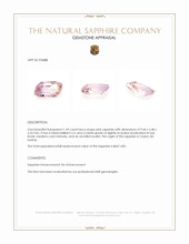 1.49 Ct. Pink Sapphire from Ceylon (Sri Lanka) Appraisal