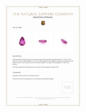 2.06 Ct. Pink Sapphire from Ceylon (Sri Lanka) Appraisal
