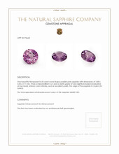 0.50 Ct. Purplish Pink Sapphire from Ceylon (Sri Lanka) Appraisal