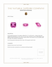2.21 Ct. Pink Sapphire from Madagascar Appraisal